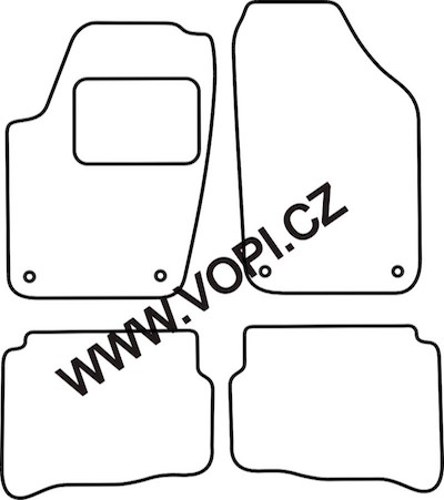 Přesné gumové koberce béžové / šedé Seat Ibiza/Cordoba 2002 - 2004